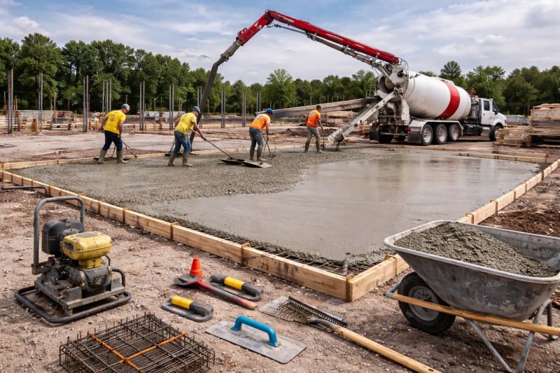 Commercial Slab Installation in Winston Salem, NC