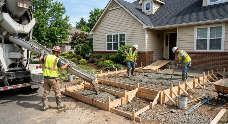 Porch Concrete Pouring in Denver, CO