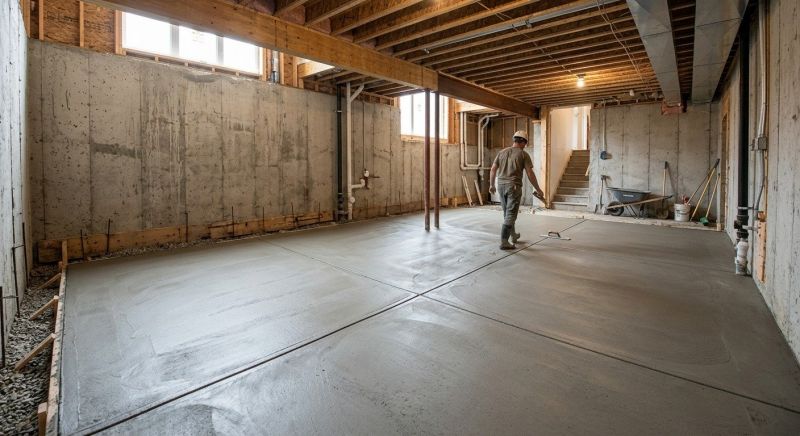 Basement Concrete Installation in Fort Wayne, IN