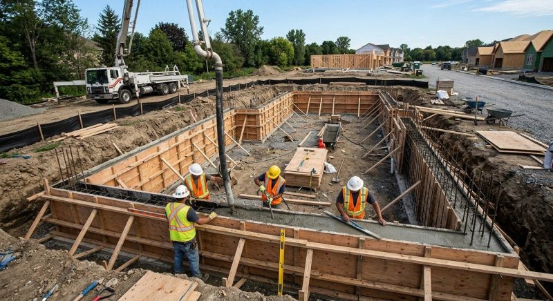 Cement Foundation Installation in Columbus, OH