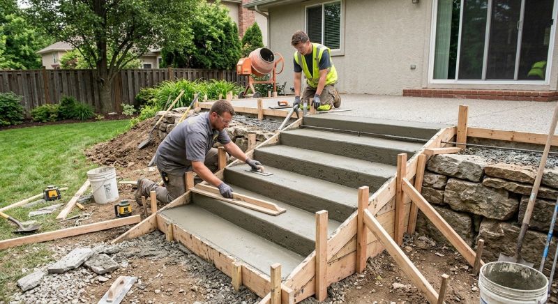 Concrete Stairs Installation in Sacramento, CA