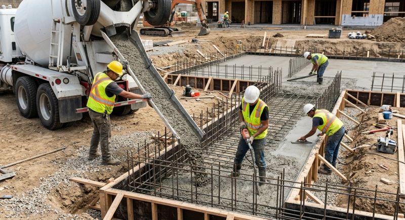Poured Foundation Installation in Fredericksburg, VA